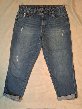 Vintage Tommy Hilfiger Crest Slim Boyfriend Jeans Mid Rise Blue - Sz 8